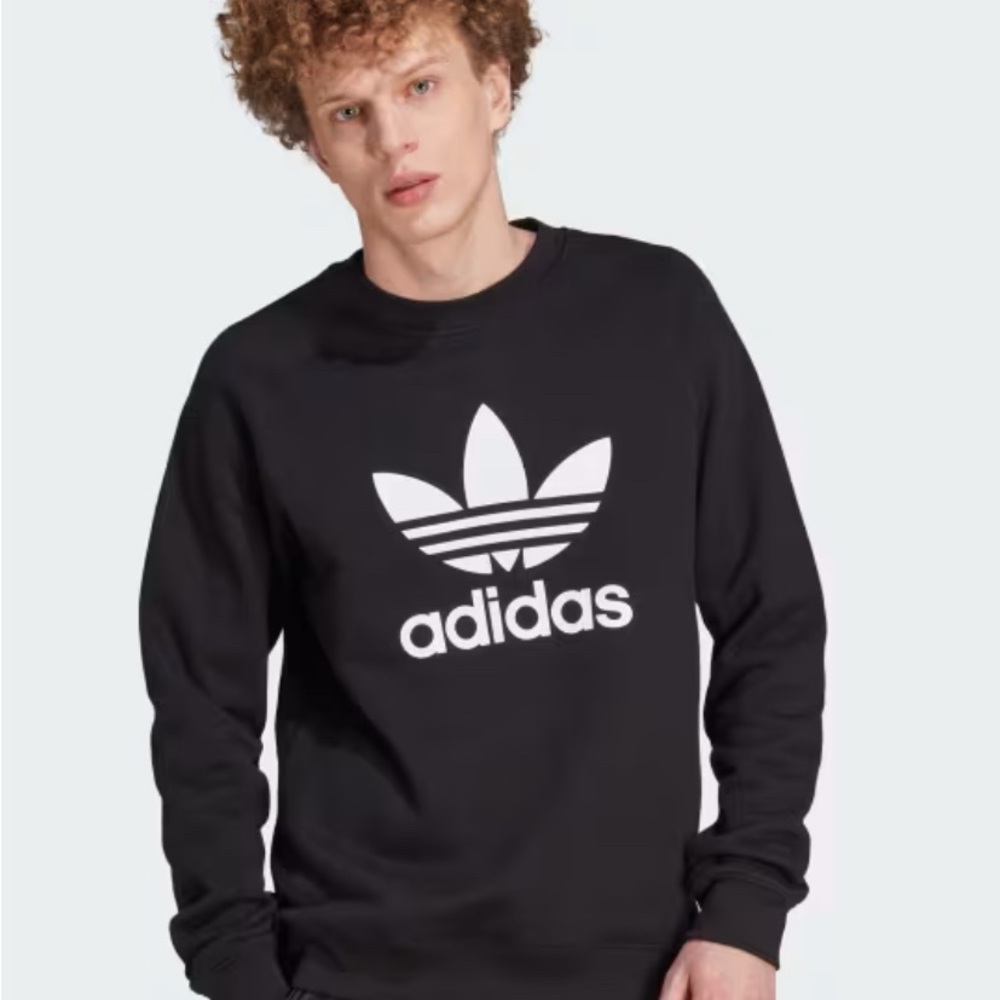Adidas classic trefoil crewneck‎ black size small sweatshirt